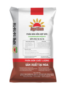 Phân bón NPK 16-16-16 Nga dạng hạt, giúp cây phát triển khỏe mạnh và năng suất cao.